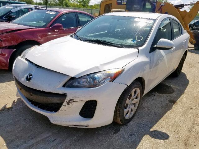 JM1BL1U79D1830389 - 2013 MAZDA 3 I WHITE photo 2