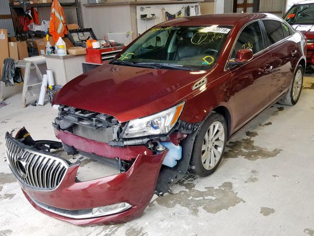 1G4GB5G32GF101548 - 2016 BUICK LACROSSE RED photo 2