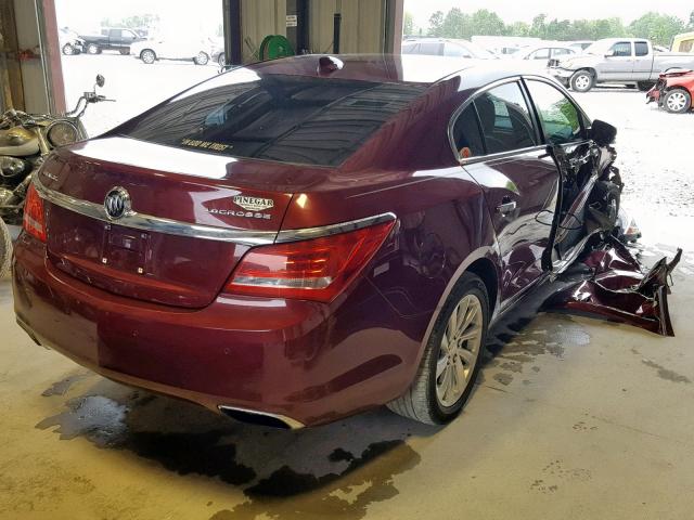 1G4GB5G32GF101548 - 2016 BUICK LACROSSE RED photo 4