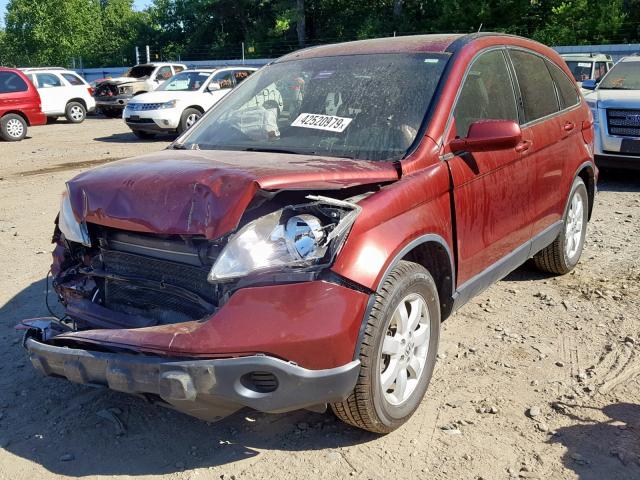 JHLRE48747C092744 - 2007 HONDA CR-V EXL RED photo 2