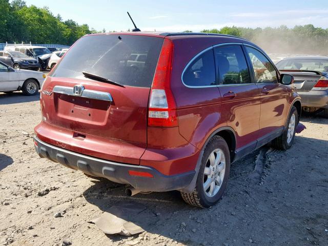 JHLRE48747C092744 - 2007 HONDA CR-V EXL RED photo 4