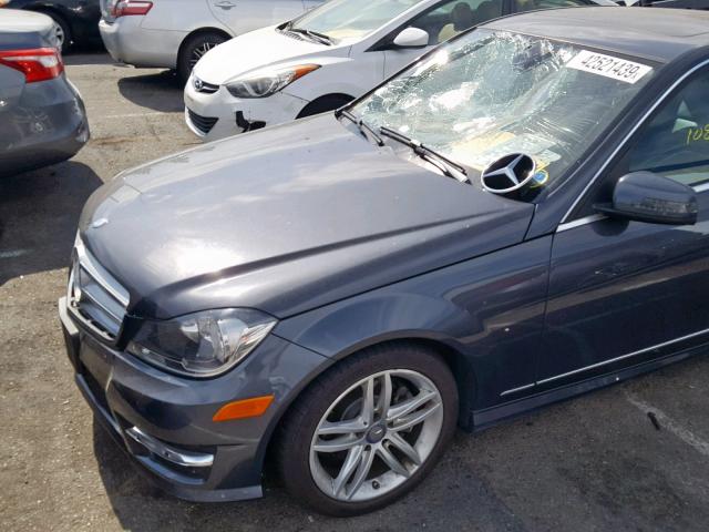 WDDGF4HB7DR294238 - 2013 MERCEDES-BENZ C 250 GRAY photo 9