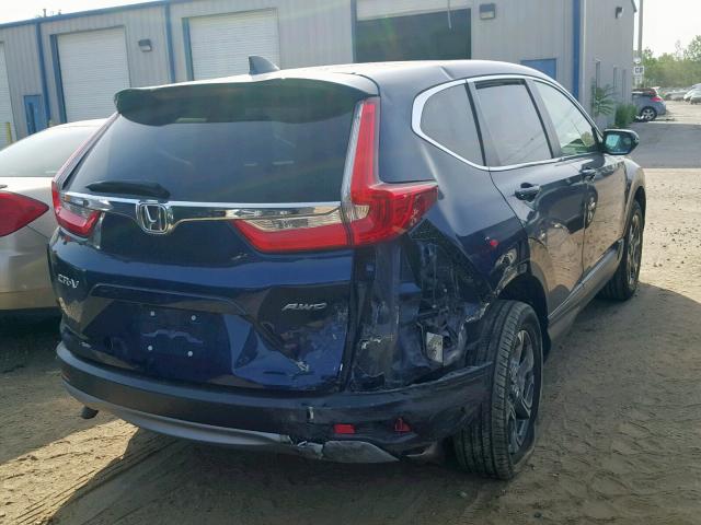 5J6RW2H89HL029125 - 2017 HONDA CR-V EXL BLUE photo 4