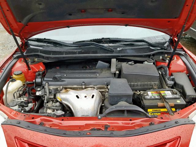 4T1BE46K67U069493 - 2007 TOYOTA CAMRY NEW RED photo 7