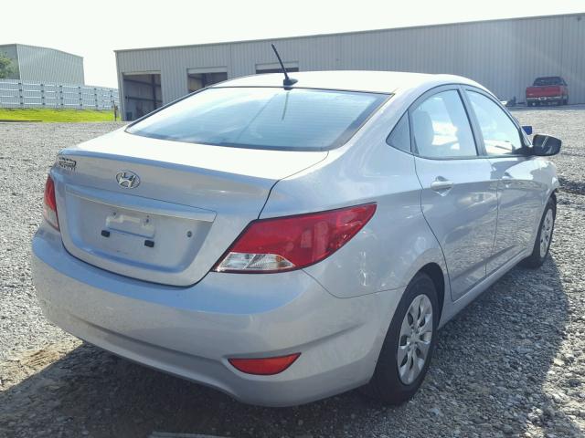 KMHCT4AE2GU968427 - 2016 HYUNDAI ACCENT SE SILVER photo 4