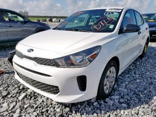 3KPA24AB8JE051681 - 2018 KIA RIO LX WHITE photo 2