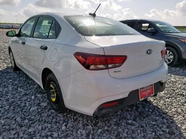 3KPA24AB8JE051681 - 2018 KIA RIO LX WHITE photo 3