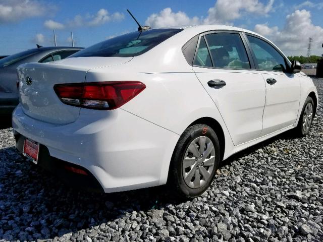 3KPA24AB8JE051681 - 2018 KIA RIO LX WHITE photo 4