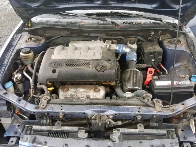 KNAFB161235132207 - 2003 KIA SPECTRA BLUE photo 7