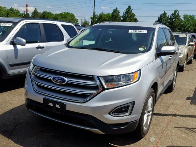 2FMTK4J93FBC26600 - 2015 FORD EDGE SEL SILVER photo 2