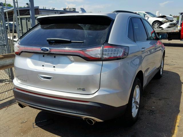 2FMTK4J93FBC26600 - 2015 FORD EDGE SEL SILVER photo 4