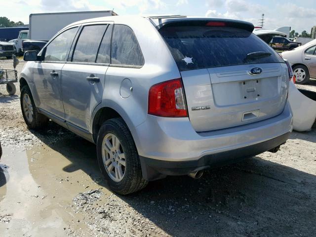 2FMDK3GC3DBA21602 - 2013 FORD EDGE SE SILVER photo 3