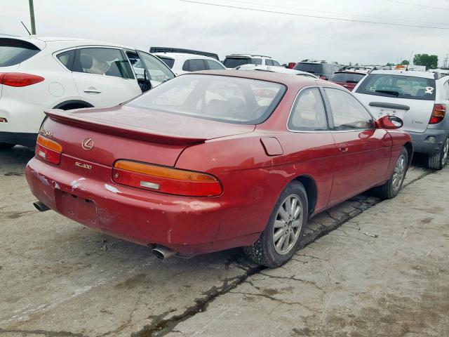 JT8UZ30C5N0016557 - 1992 LEXUS SC 400 MAROON photo 4