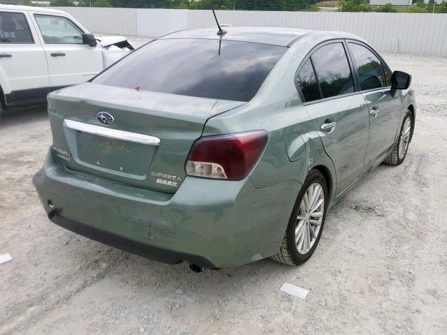 JF1GJAH68EH015970 - 2014 SUBARU IMPREZA LI GREEN photo 4