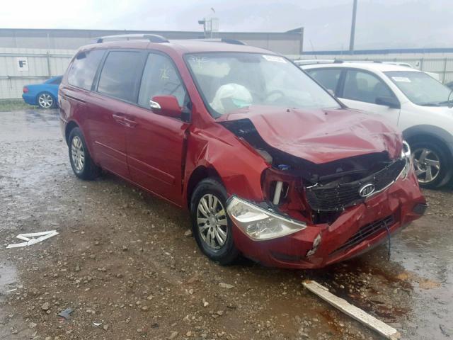 KNDMG4C76B6414154 - 2011 KIA SEDONA LX MAROON photo 1