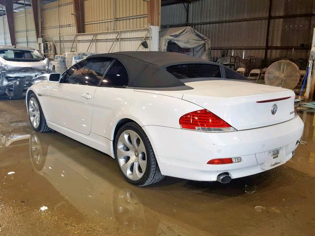 WBAEK13416CN77063 - 2006 BMW 650 I WHITE photo 3