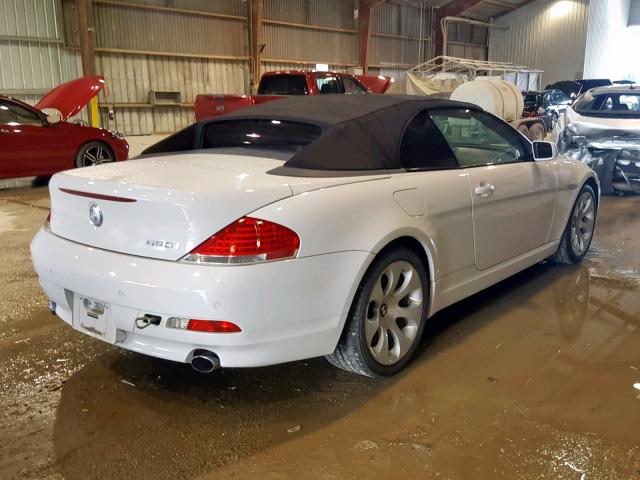 WBAEK13416CN77063 - 2006 BMW 650 I WHITE photo 4