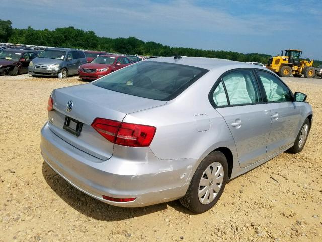 3VW2K7AJ2FM279876 - 2015 VOLKSWAGEN JETTA BASE SILVER photo 4