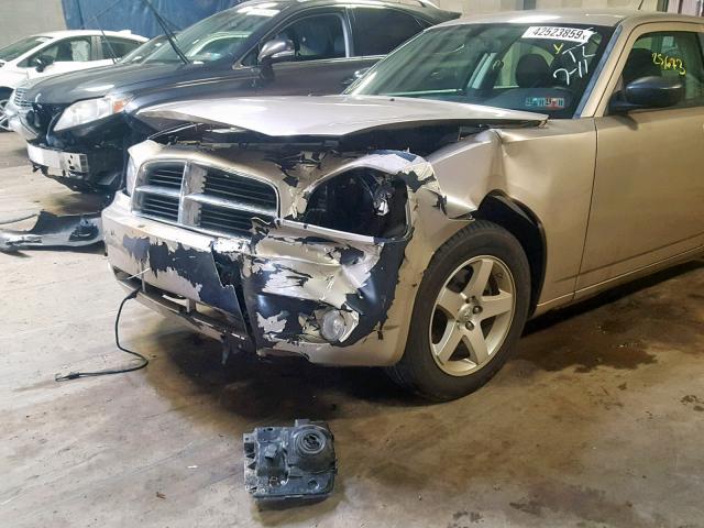 2B3KA33G78H329819 - 2008 DODGE CHARGER SX GOLD photo 9