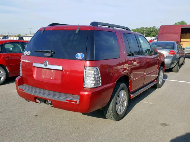 4M2EU37E26UJ23209 - 2006 MERCURY MOUNTAINEE RED photo 4