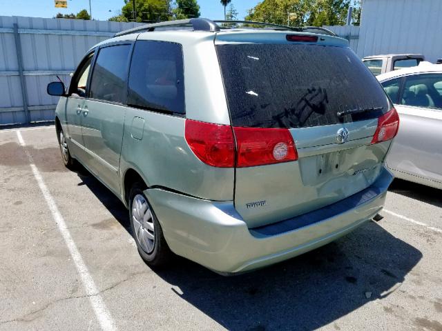 5TDZK23C97S039003 - 2007 TOYOTA SIENNA CE GREEN photo 3