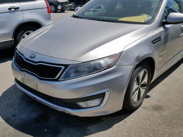 KNAGM4AD7C5032167 - 2012 KIA OPTIMA HYB SILVER photo 9