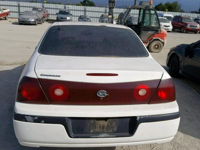 2G1WF55K419154646 - 2001 CHEVROLET IMPALA WHITE photo 9