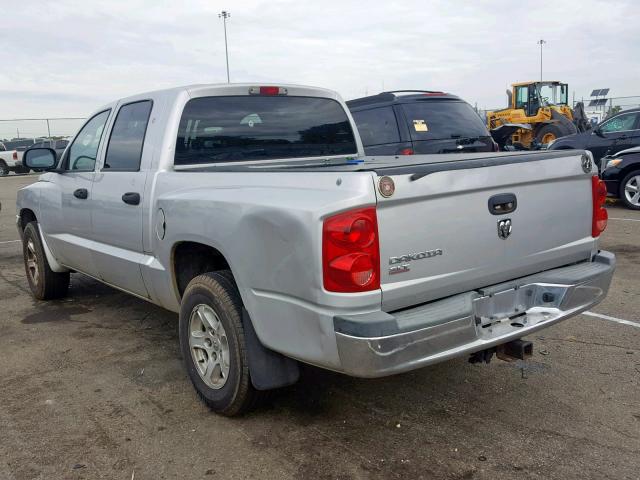 1D7HE48K86S638310 - 2006 DODGE DAKOTA QUA SILVER photo 3