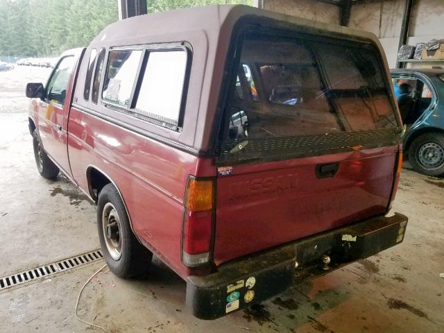 1N6SD11S1PC443072 - 1993 NISSAN TRUCK SHOR RED photo 3
