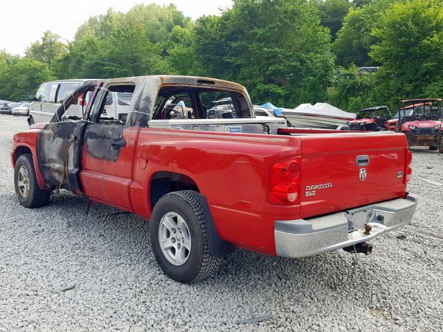 1D7HE48N56S666284 - 2006 DODGE DAKOTA QUA RED photo 3