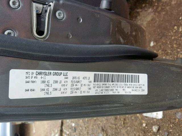 1J4NF1FB0BD218089 - 2011 JEEP COMPASS SP ნაცრისფერი ფოტო 10