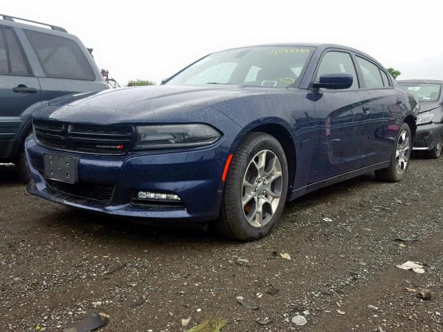 2C3CDXJG7GH118031 - 2016 DODGE CHARGER SX BLUE photo 2