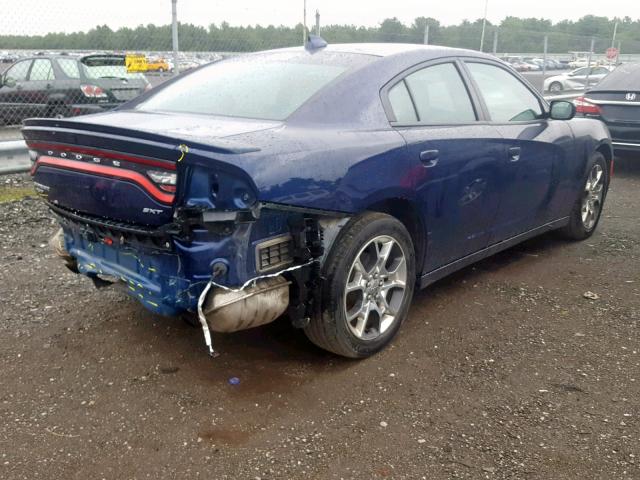 2C3CDXJG7GH118031 - 2016 DODGE CHARGER SX BLUE photo 4