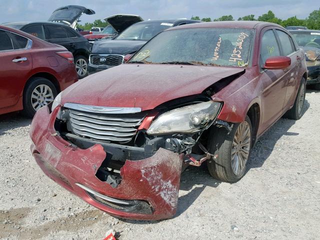 1C3CCBAB1CN152459 - 2012 CHRYSLER 200 LX RED photo 2