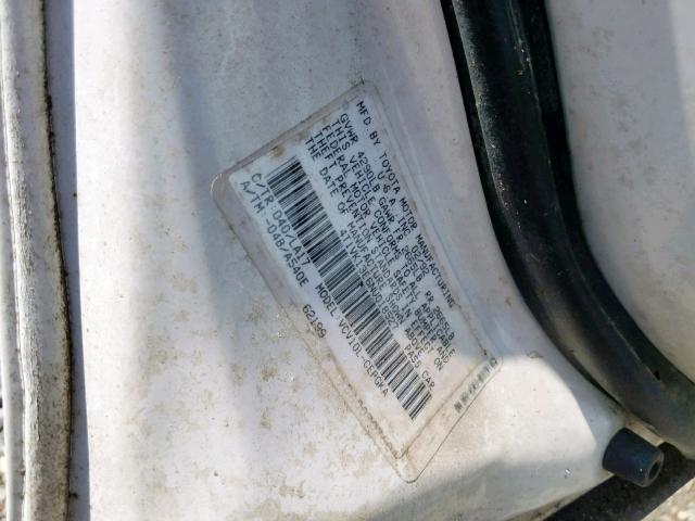 4T1VK13E6NU018527 - 1992 TOYOTA CAMRY XLE WHITE photo 10