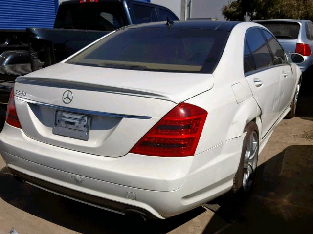 WDDNG71X97A097781 - 2007 MERCEDES-BENZ S 550 WHITE photo 4