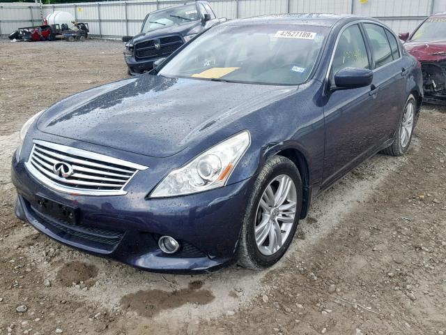 JN1CV6AP3BM506935 - 2011 INFINITI G37 BASE BLUE photo 2