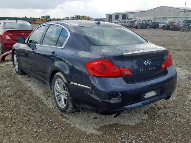 JN1CV6AP3BM506935 - 2011 INFINITI G37 BASE BLUE photo 3