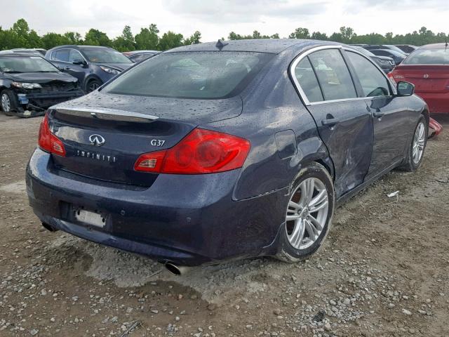 JN1CV6AP3BM506935 - 2011 INFINITI G37 BASE BLUE photo 4