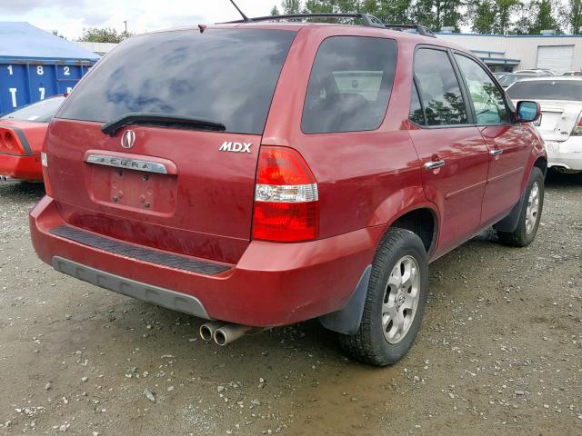 2HNYD18882H520706 - 2002 ACURA MDX TOURIN RED photo 4