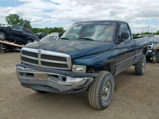 3B7KF26Z0XM521722 - 1999 DODGE RAM 2500 GREEN photo 2