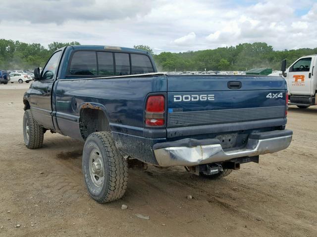 3B7KF26Z0XM521722 - 1999 DODGE RAM 2500 GREEN photo 3