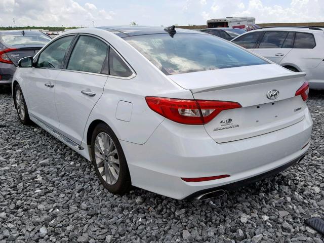 5NPE34AF9FH103968 - 2015 HYUNDAI SONATA SPO WHITE photo 3