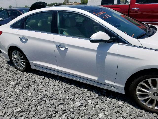 5NPE34AF9FH103968 - 2015 HYUNDAI SONATA SPO WHITE photo 9