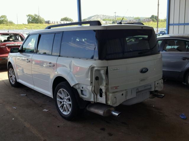 2FMGK5B84DBD05901 - 2013 FORD FLEX SE WHITE photo 3