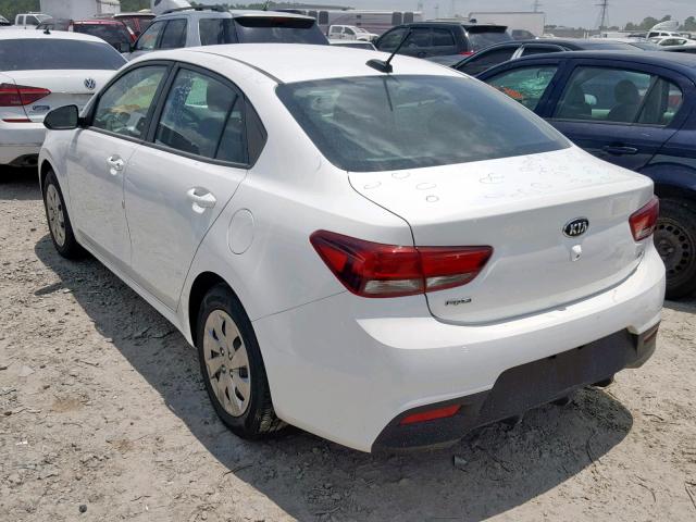 3KPA24ABXKE158779 - 2019 KIA RIO S WHITE photo 3