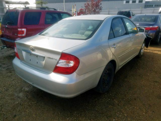 JTDBE32K420089584 - 2002 TOYOTA CAMRY LE SILVER photo 4