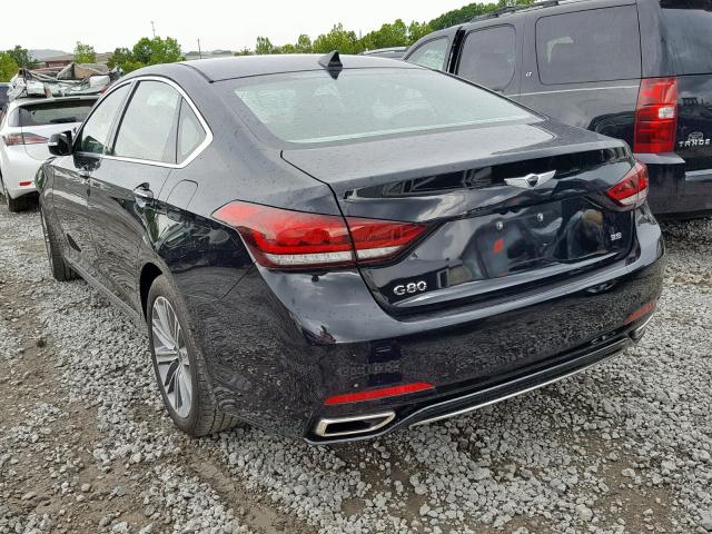 KMHGN4JE0JU264021 - 2018 GENESIS G80 BASE BLACK photo 3