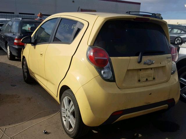 KL8CD6S97EC413712 - 2014 CHEVROLET SPARK 1LT YELLOW photo 3