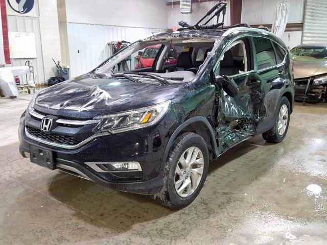 5J6RM4H70GL050842 - 2016 HONDA CR-V EXL BLACK photo 2